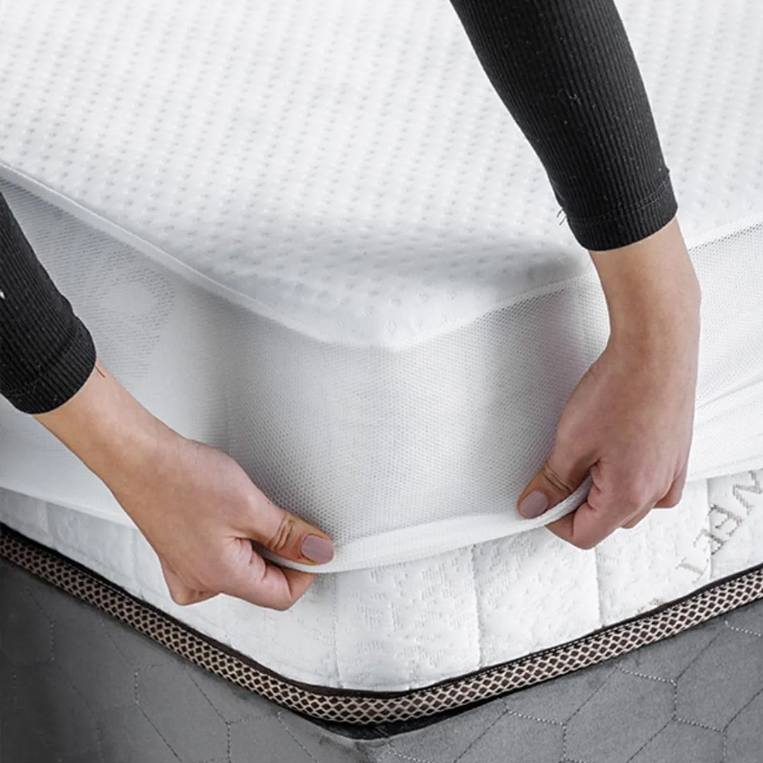 Çift Kişilik 180x200 Sıvı Geçirmez Ses Yapmaz Yatak Koruyucu Kapitoneli Tam Kenar Lastikli Alez