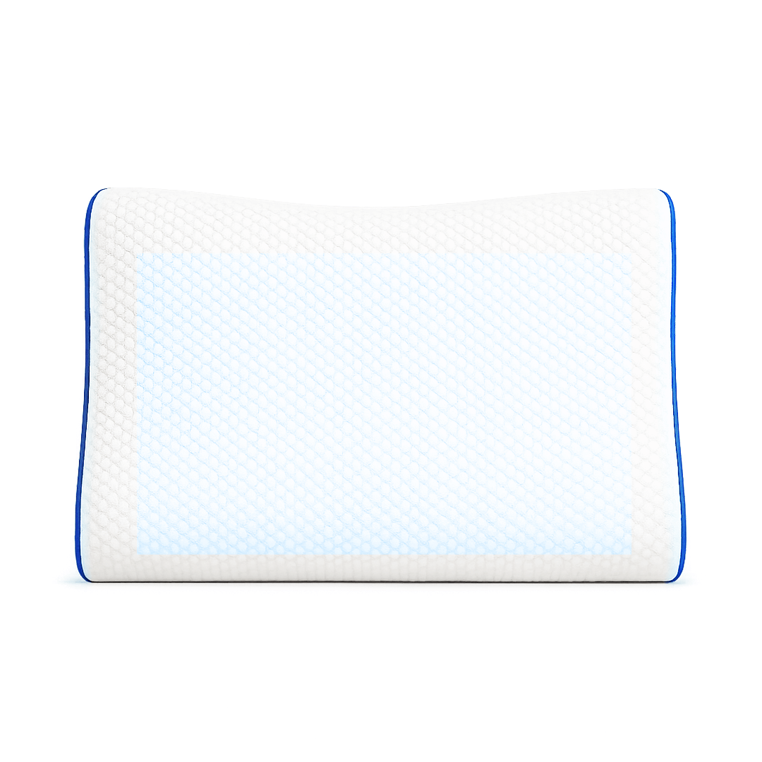 Visco Boyun Destekli Jelli Yastık Ortopedik Destek, Serinletici Jel Tabaka ile Kas Gevşetici Etki