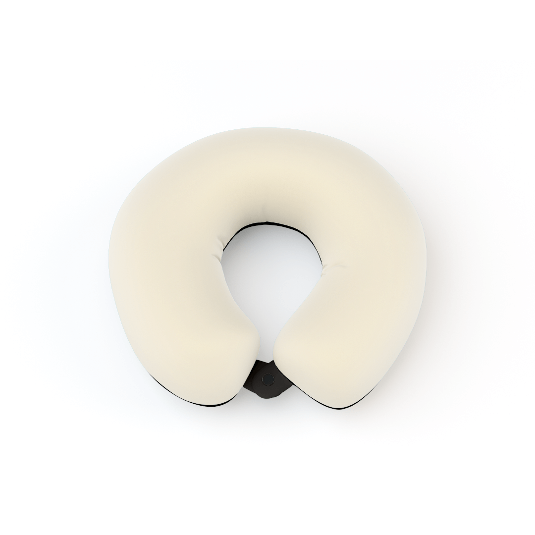 Visco Seyahat Yastığı Beyaz Ergonomik Boyun Desteği, Hafıza Köpüğü Teknolojisi ile Konforlu Seyahat