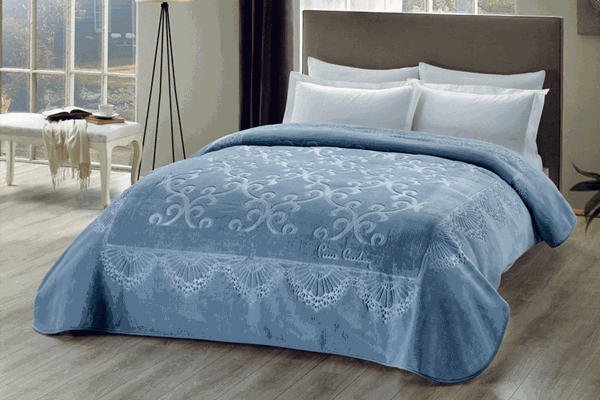 Indigo EMBOSS Piere Cardin Blanket