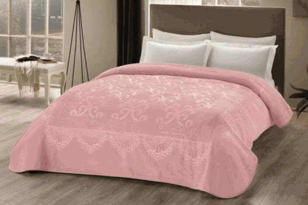 Pink EMBOSS Piere Cardin Blanket