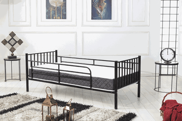 City Black Railing Bed 