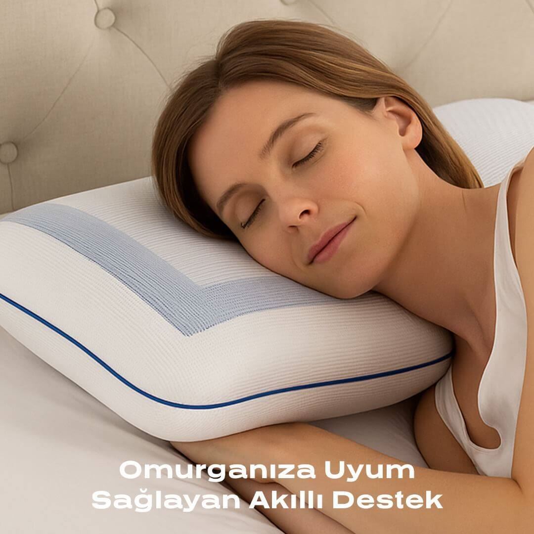 Visco Classic Jelli Yastık Serinletici Jel Katman, Yüksek Konfor, Baş ve Boyun Desteği Sağlayan Yastık Visco CoolBalance