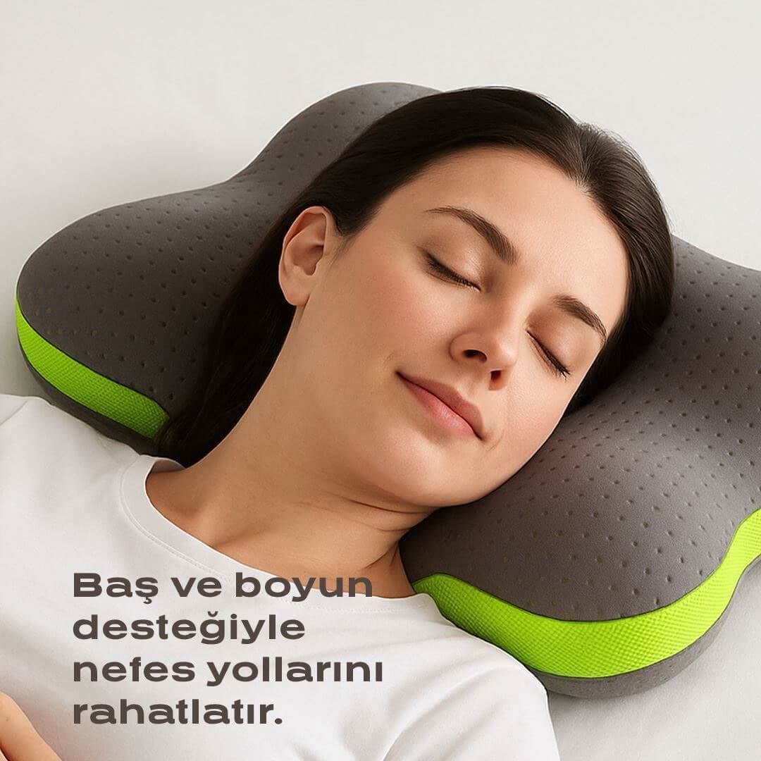 Pro Visco Horlama Azaltıcı Yastık  Boyun ve Baş Desteği, Uyku Apnesi ve Horlamayı Azaltmaya Yardımcı Ergonomik Tasarım ProSleep AirGuard