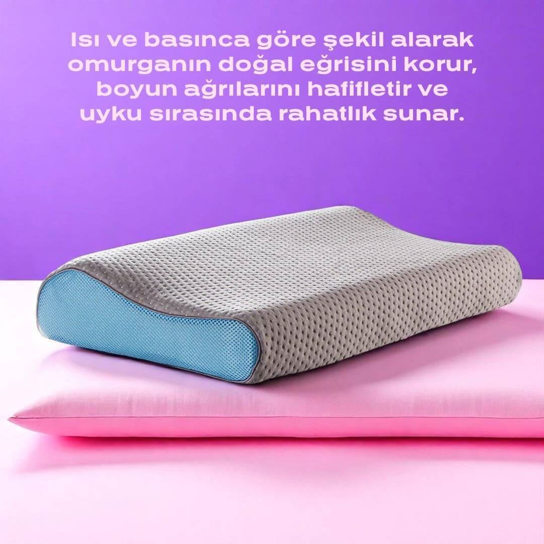 Carbon Visco Boyun Destekli Yastık – Boyun ve Omuz Desteği, Isı ve Basınca Göre Şekil Alan Carbon Teknolojisi