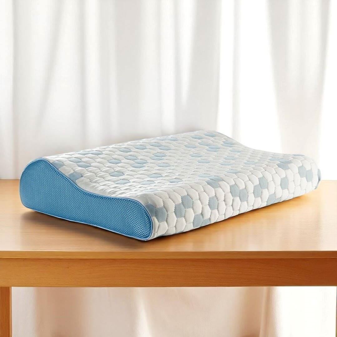 Cooler Visco Boyun Destekli Yastık Serinletici Etki, Boyun ve Omuz Desteği, Hava Sirkülasyonu Sağlayan Ergonomik Tasarım