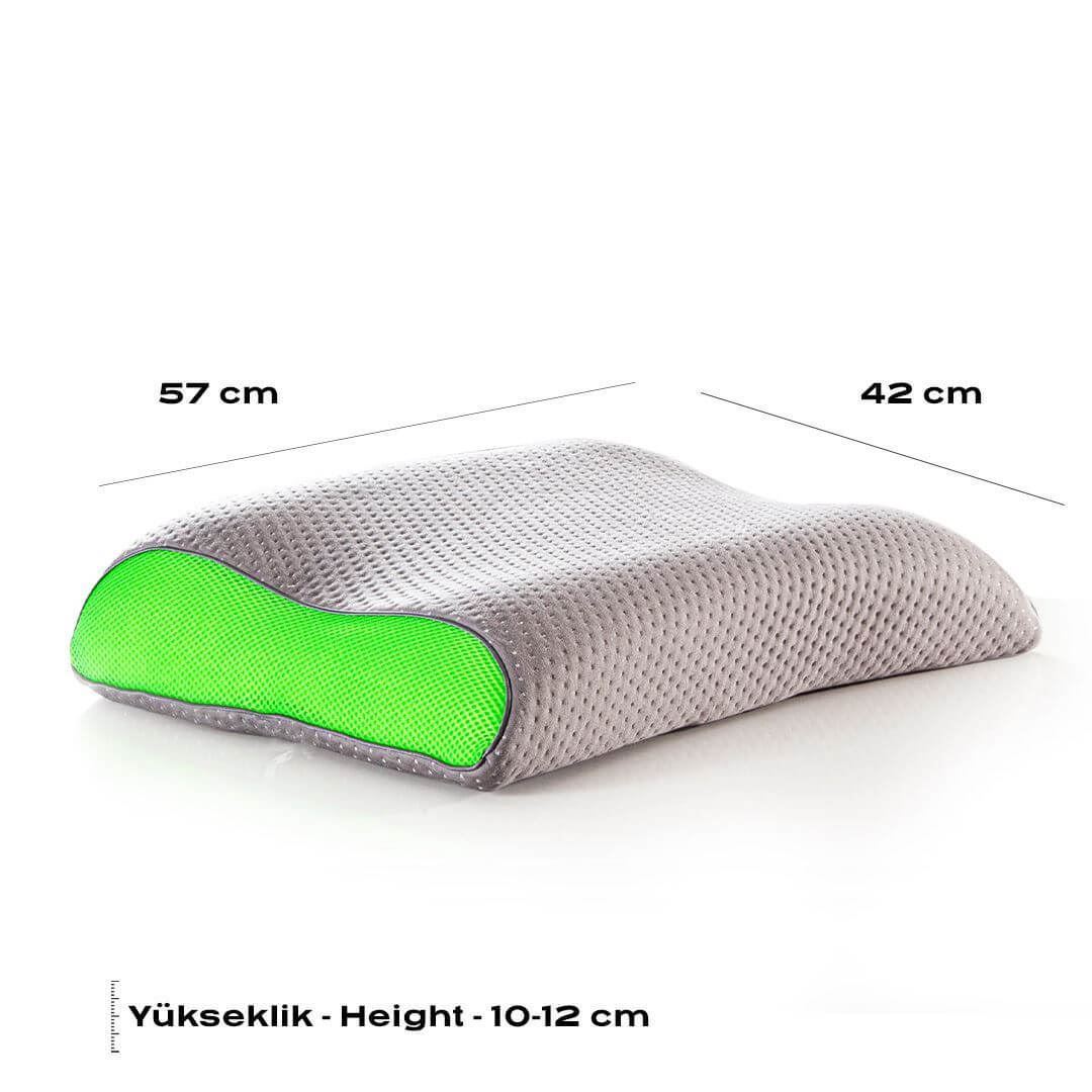 Carbon Visco Çift Boyun Destekli Yastık – 2 Taraflı Yükseklik, Boyun ve Omurga Desteği, Carbon Serisi Teknolojisi CarbonAir OrthoCool
